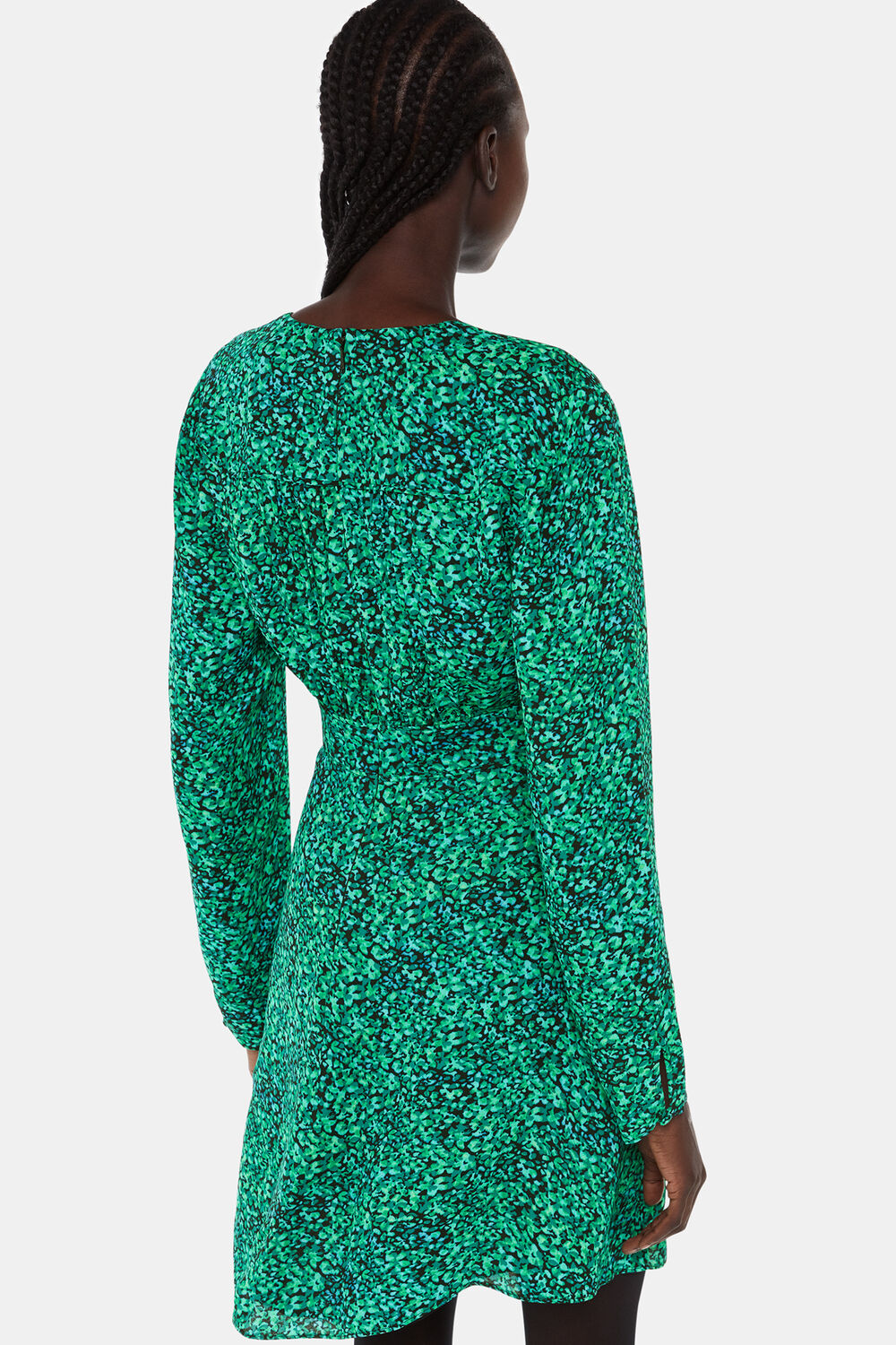 Green Dappled Floral Lori Dress